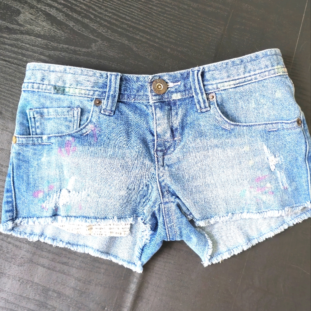 Roxy Distressed jean cut off shorts | size 0